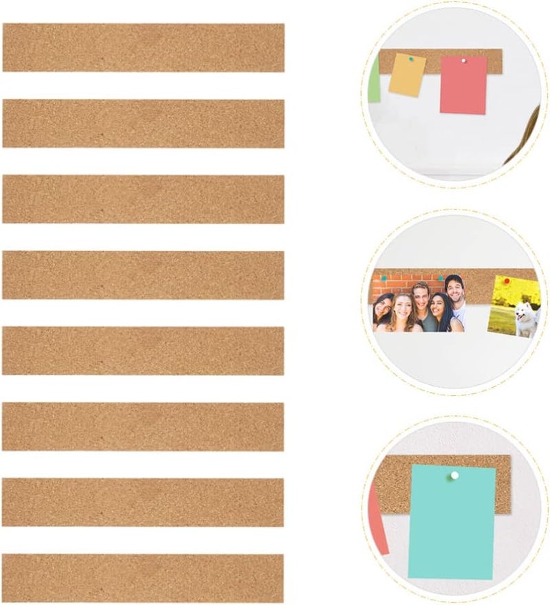 كلاراكو شرائط لوحة إعلانات ذاتية اللصق من كلاركو، 8 قطع، شريط لوحة إعلانات، شريط لوحة مذكرات، شريط لوحة إعلانات قابل للتوصيل، شريط مذكرات، شريط لوحة إعلانات، لوحة دبابيس، أدوات منزلية، مكتب، لباد، فلين - Image 4