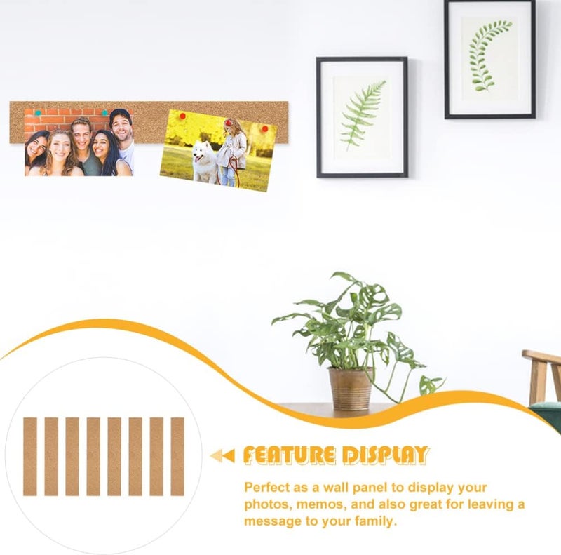 كلاراكو شرائط لوحة إعلانات ذاتية اللصق من كلاركو، 8 قطع، شريط لوحة إعلانات، شريط لوحة مذكرات، شريط لوحة إعلانات قابل للتوصيل، شريط مذكرات، شريط لوحة إعلانات، لوحة دبابيس، أدوات منزلية، مكتب، لباد، فلين - Image 3