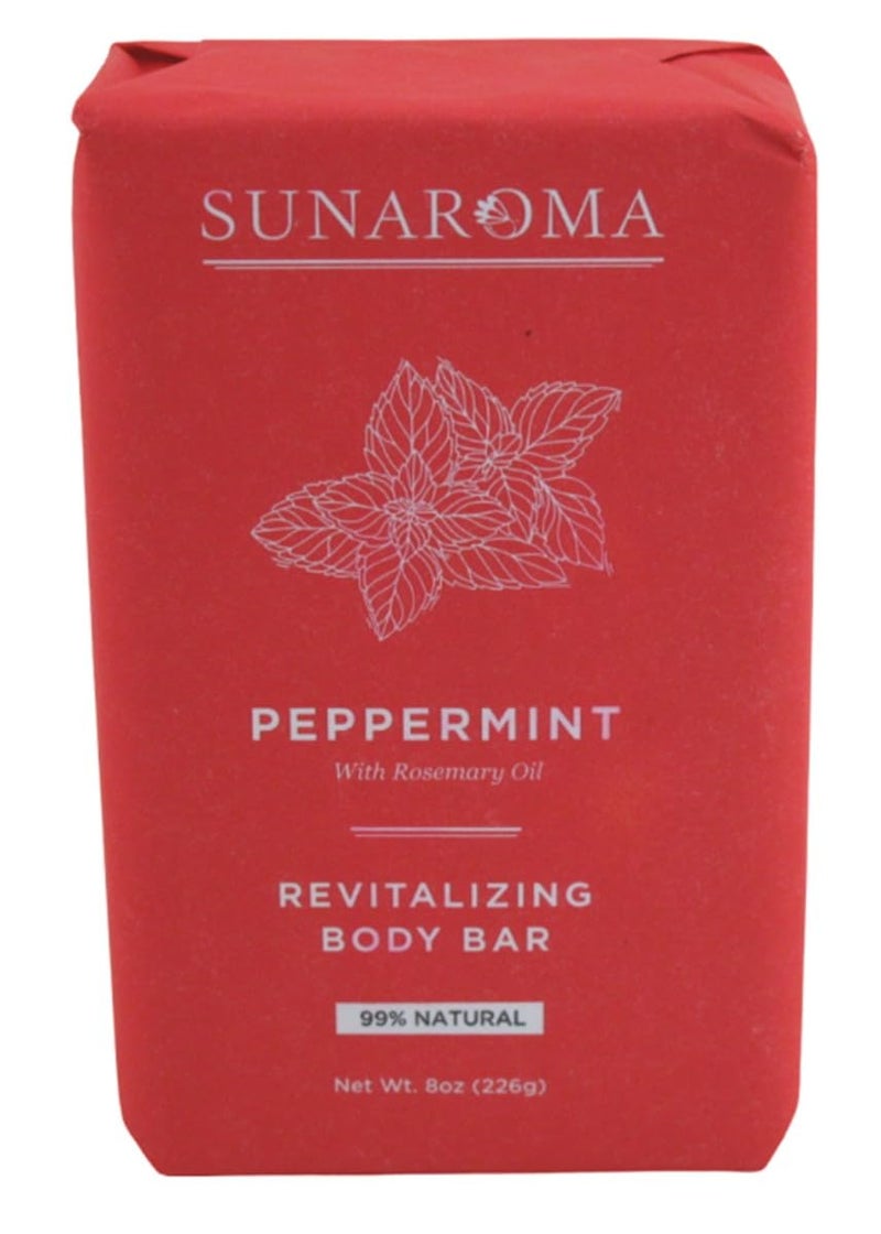 Sunaroma Bar Pepper Mint Oil Soap 8 Ounce 236ml 6 Pack - Image 2