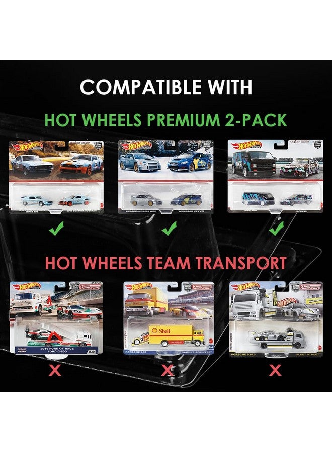 baskiss 10 Pack Clear Protectors Compatible with Hot Wheels Premium 2-Pack - 0.75mm Ultra Thick PET Clamshell Display Cases & Storage Blister Protective Covers  - Image 4