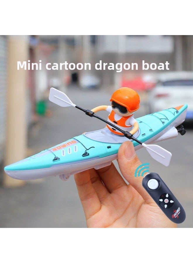 2.4 High Speed Remote Control Speedboat Wireless Charging Competition Children Dragon Boat Boat Boy Water Toy Boat-Color:♧☩―lemon Orange Dragon Boat Racing―☩♧-Specifications:♧☩―2 Remote Control Batteries + Charging Cable―☩♧ - Image 2