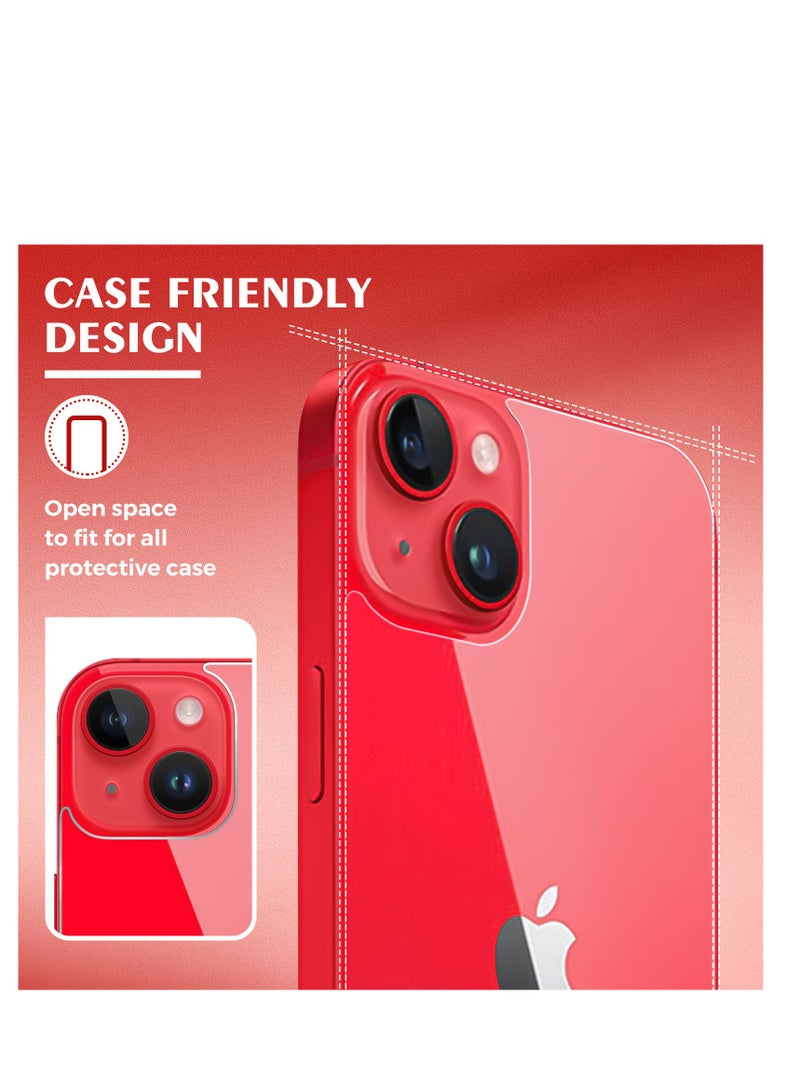 حامي الشاشة الخلفية لـ iPhone 14 Plus [2-Pack]، 14 Plus حامي الزجاج الخلفي ضد بصمة الأصابع / الخدش 9H صلابة رقيقة جداً 14 Plus حامي الشاشة الخلفية لـ iPhone 14 Plus (6.7 بوصة) - Image 4