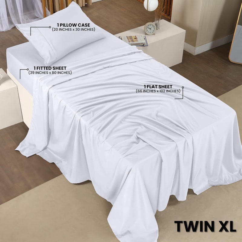 Utopia Bedding Twin XL Sheets - 3 Piece Bedding - Brushed Microfiber - Shrinkage and Fade Resistant - Easy Care (Twin Extra Long White) - Image 2