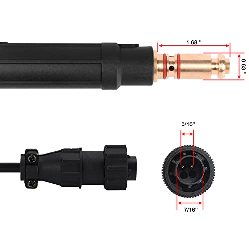 OKBA MIG Welding Gun Torch 100Amp 10ft Replacement for Lincoln Magnum 100L K530-6,Fits Lincoln Mig Gun SP-140T 180T,Easy-Core 140 180,Weld-Pak 125 125HD 140HD etc - Image 3