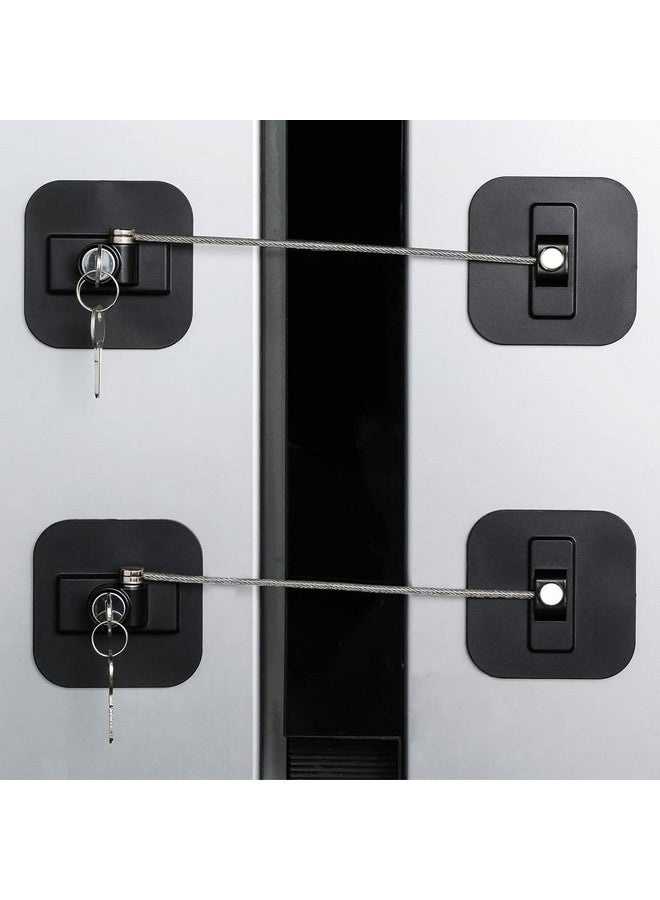 BAOWEIJD Fridge Lock2 Pack Refrigerator Lock With Keysfreezer Lock And Child Safety Cabinet Lock (Fridge Lockblack) - Image 1