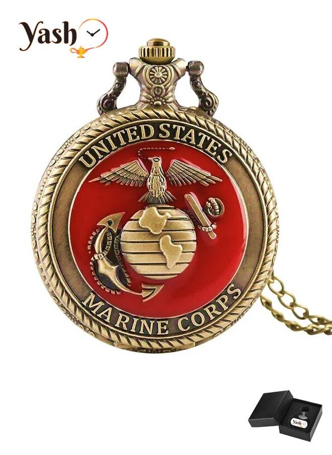 YASH - Yash United States Marine Corps Quartz Pocket Watch - Image 1