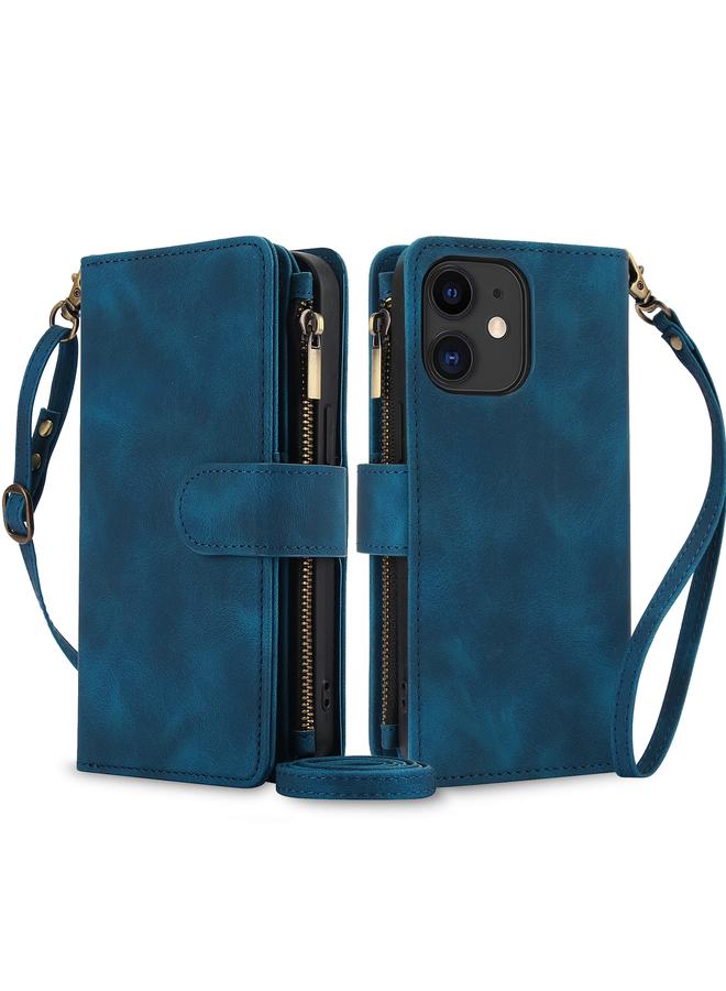 Zaboon Case For iPhone 11 Dream 9-Card Zipper Wallet RFID Leather Phone Case with Lanyard - Image 1