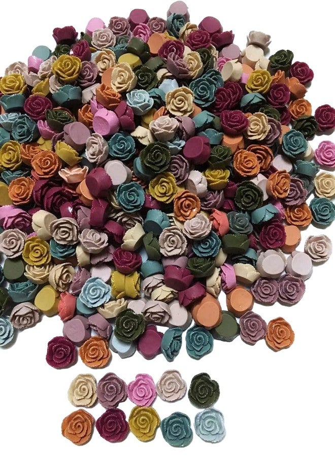 MSCFTFB 60pcs 0.6inch DIY Mixed Resin Roses Flower FlatBacks Cabochons Embellishments for Hair Accessories Phone Case Scrapbooking Decorations - Image 1