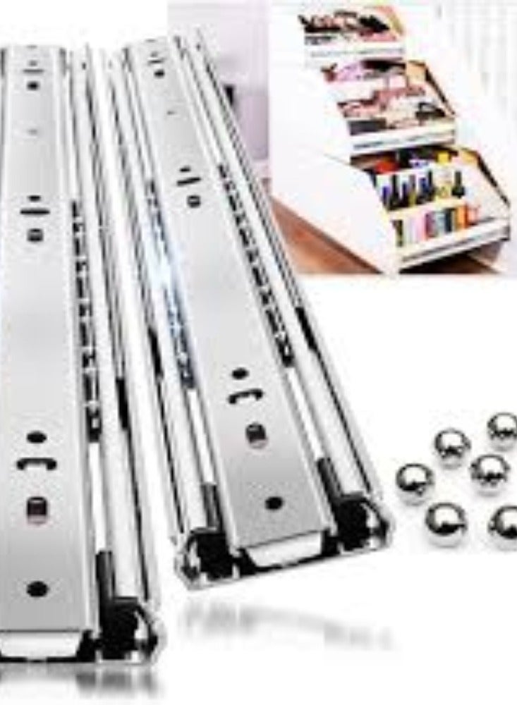 KNP KNP Push Type Sliding Drawer Rail in 22 inches is designed for smooth and effortless operation of drawers, suitable for cabinets, desks, and other furniture.  - Image 2