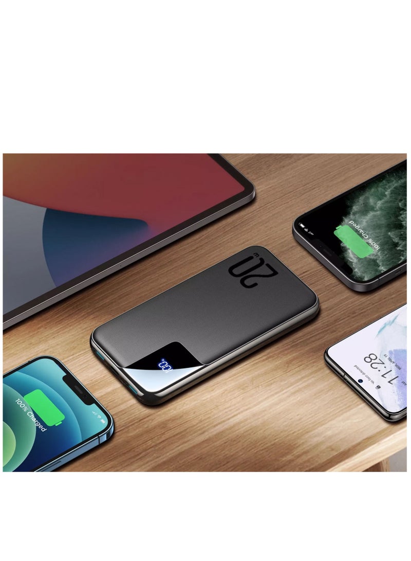 Protect 10000 mAh Power Bank With 20W Fast Charging and LED Digital Display 1 USB C and 2 USB A Ports Charge up to 3 devices Simultaneously - Image 5