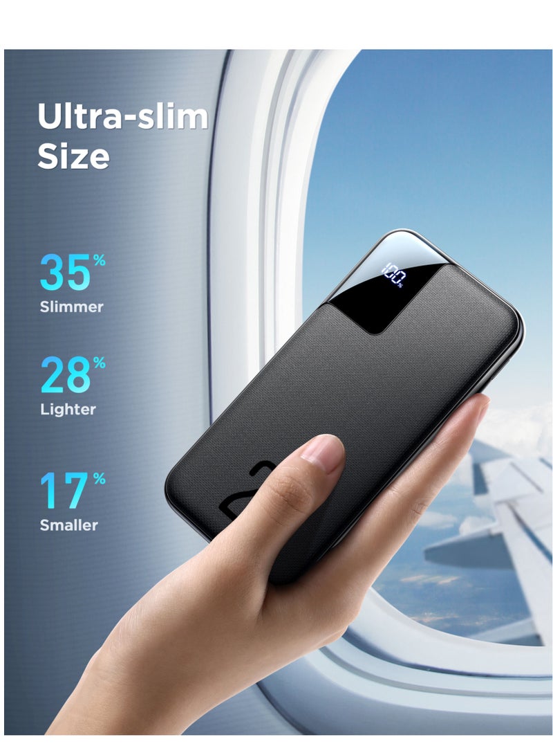 Protect 10000 mAh Power Bank With 20W Fast Charging and LED Digital Display 1 USB C and 2 USB A Ports Charge up to 3 devices Simultaneously - Image 4