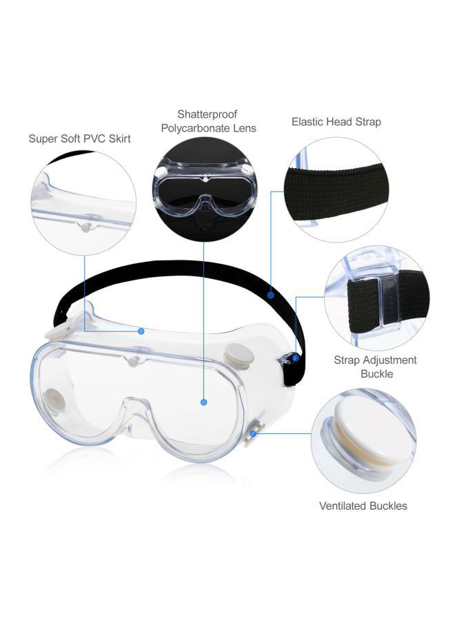 NIBEMINENT UV Protection Safety Googles Clear/Black 18x10x8centimeter  - Image 4