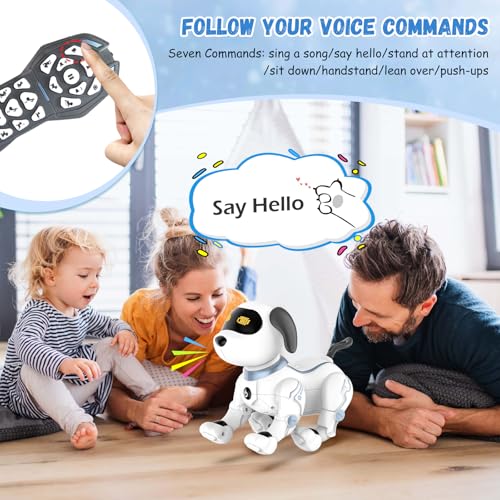 HBUDS Robot Dog Toys for Kids, Remote Control Stunt Programmable Robot Puppy Toy Dog Interactive with Commands Sing, Dance, Bark, Walk Electronic Pet Dog for Boys Girls Gifts - Image 2