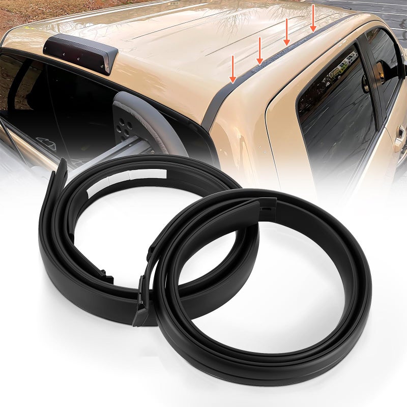 Generic ACLONG Roof Molding Drip Weatherstrip Car Roof Moulding Trim Seal Kit Fit for Toyota Tundra Crew Cab 2007-2020 Replaces 75552-0C060 75551-0C060-2PCS (Not Fit Double Cab)  - Image 1