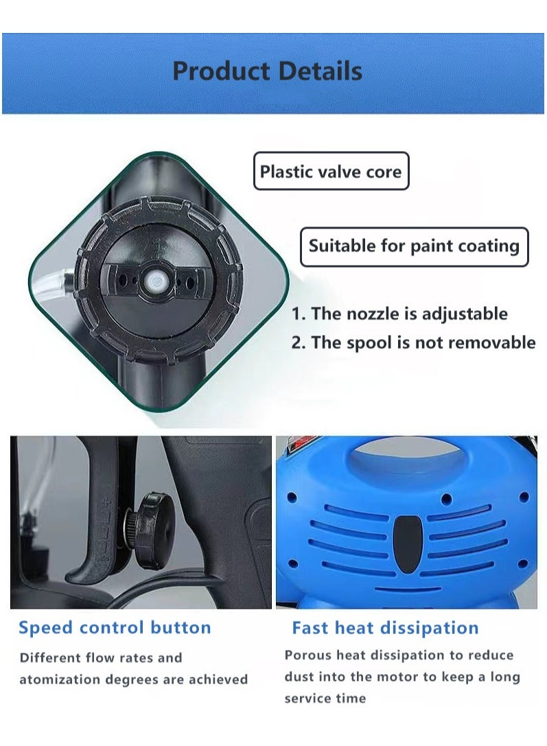 Generic Multifunctional High-Pressure Electric Spray Gun | 800ml Paint Gun for Home & Professional Use | Adjustable Nozzle & High-Pressure Technology | Perfect for Walls, Furniture, and DIY Projects | Easy-to-Use, Lightweight, and Durable Design  - Image 4