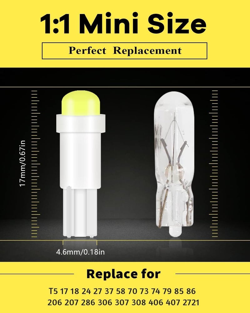 2 LED Car Instrument Panel Bulbs - White (2 Pieces) - Image 3