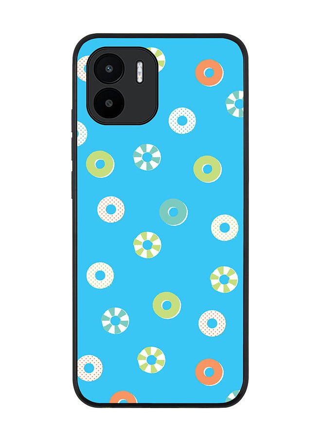 Stylizedd Rugged Black edge case for Xiaomi Redmi A2 / Xiaomi Redmi A1 Slim fit Soft Case Flexible Rubber Edges Anti Drop TPU Gel Thin Cover - Loopy Hoops  - Image 1