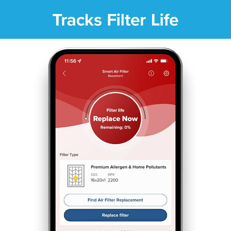 Filtrete 20x20x1 AC Furnace SMART Air Filter, MERV 12, MPR 1500, Track Filter Life With Bluetooth Enabled Sensor, CERTIFIED asthma & allergy friendly, 2-Pack (Actual Size 19.719x19.719x0.78 in) - Image 4