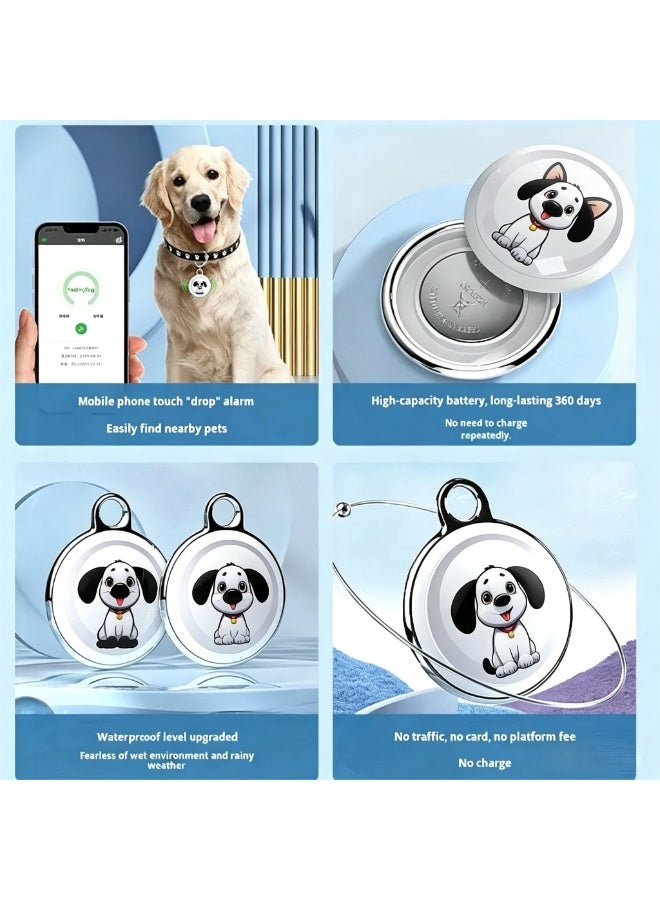 Pet Airtag Tracker for Cats Dogs Apple Android Dual system Global GPS AirTags Real-Time Air Tag Anti-Lost Locator, Global simultaneous positioning smart tag for Apple and Android phones—faster updates, greater accuracy. - Image 3