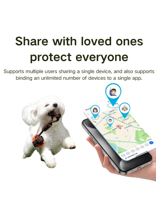 Pet Airtag Tracker for Cats Dogs Apple Android Dual system Global GPS AirTags Real-Time Air Tag Anti-Lost Locator, Global simultaneous positioning smart tag for Apple and Android phones—faster updates, greater accuracy. - Image 5