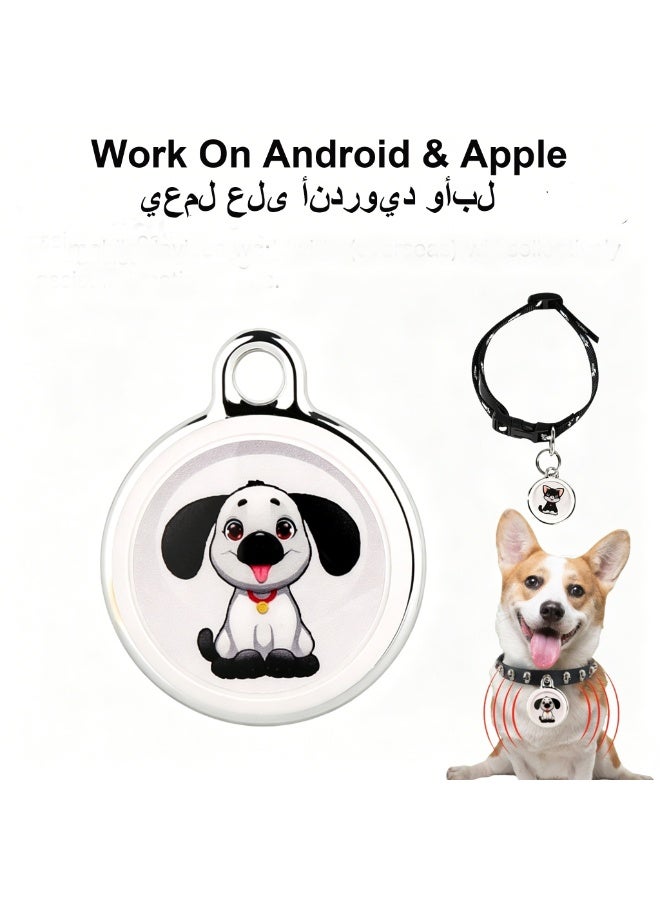 Pet Airtag Tracker for Cats Dogs Apple Android Dual system Global GPS AirTags Real-Time Air Tag Anti-Lost Locator, Global simultaneous positioning smart tag for Apple and Android phones—faster updates, greater accuracy. - Image 1