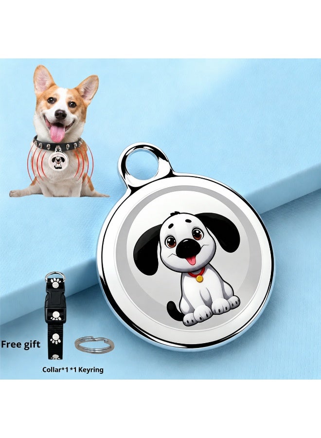 Pet Airtag Tracker for Cats Dogs Apple Android Dual system Global GPS AirTags Real-Time Air Tag Anti-Lost Locator, Global simultaneous positioning smart tag for Apple and Android phones—faster updates, greater accuracy. - Image 2