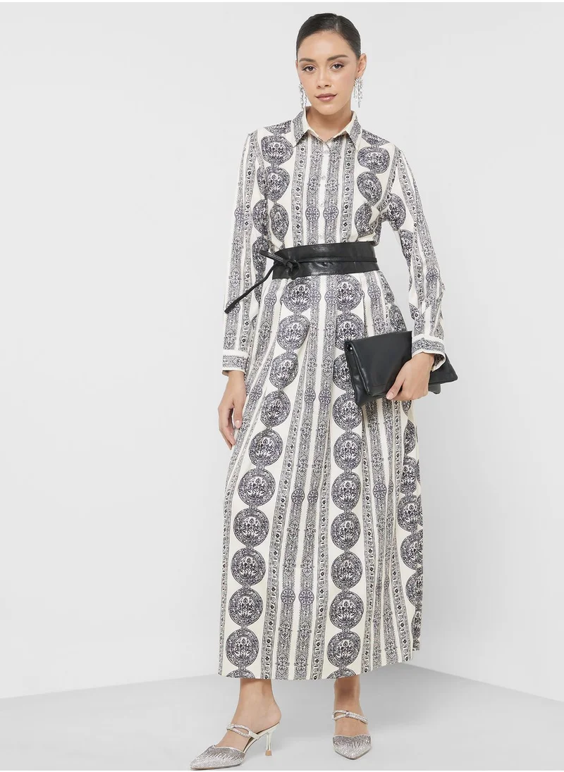 Khizana Geometric Print Dress