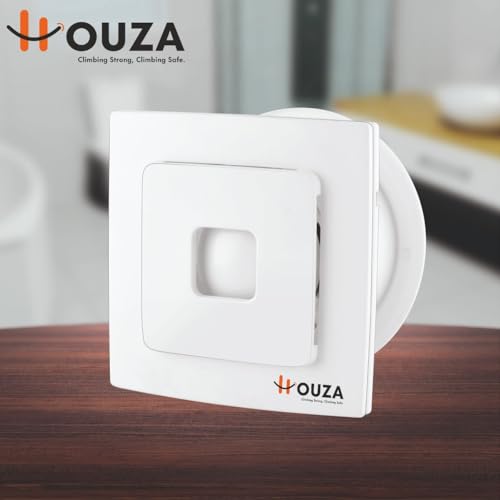 HOUZA High Speed Exhaust Ventilation Axial Fan Copper Motor Suitable for Bathroom, Kitchen, and Office (6 Inch) 150 mm Exhaust Fan with Anti-Rust Body with 1 year warranty (White) - Image 2