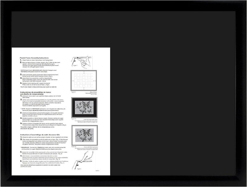 MCS 14.25x19.25 Puzzle Frame for Finished Puzzles, Black Vertical & Horizontal Wall-Mounted Picture Display for Preservation (1-Pack) - Image 3