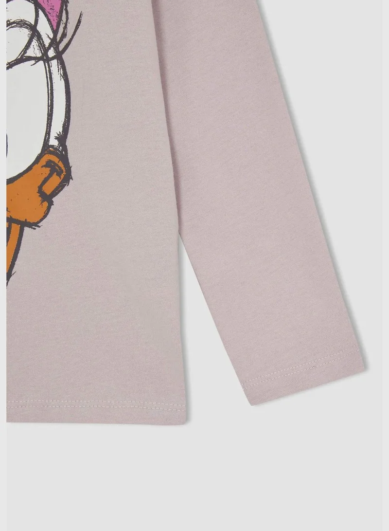 DeFacto Daisy Duck Licenced Regular Fit Long Sleeve Pjamas Set