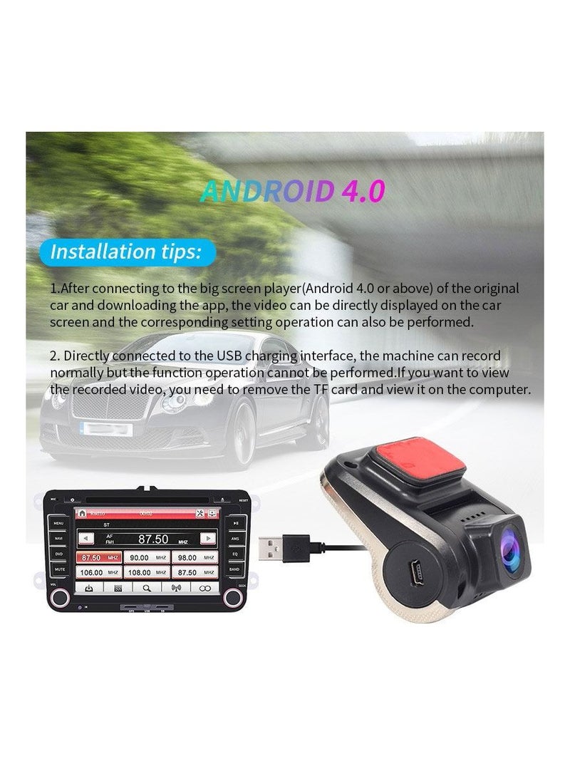 Generic - Car Dash Cam Wifi USB 2 in 1 1080P 170 Degree Wide Angle Dash Camera Nigh Version Backup Camera Rear - Image 1