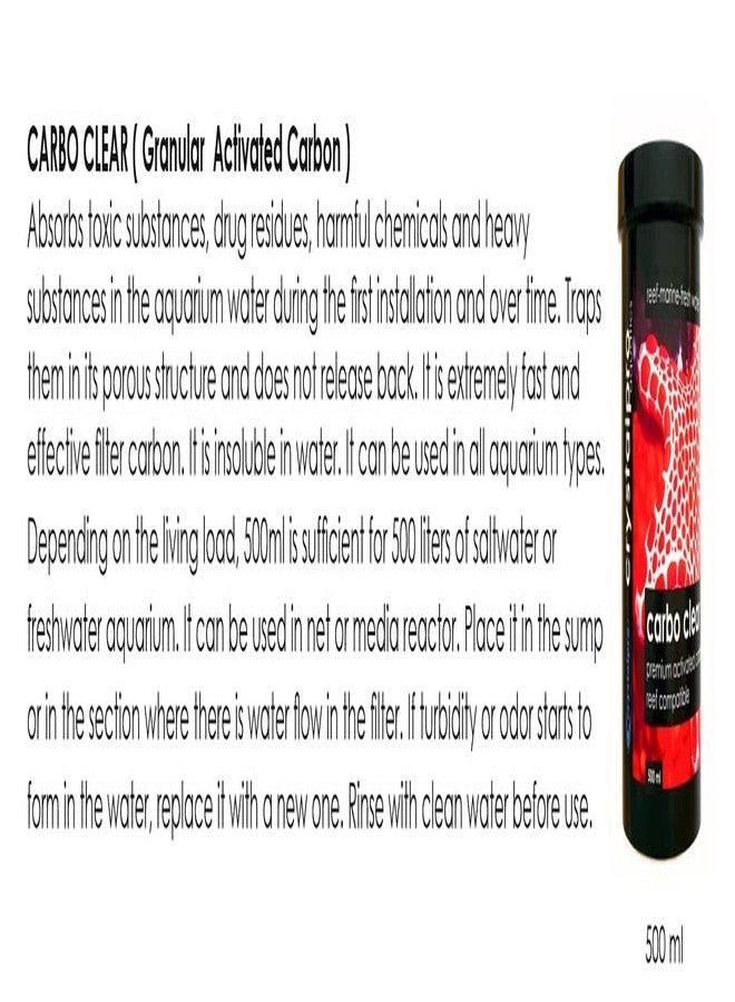 Crystalpro Carbo Clear 16.9 Oz - Activated Carbon Filter Media for All Aquariums Filter Bag Included (500 ml) Enough for 132 Gallons - Image 3