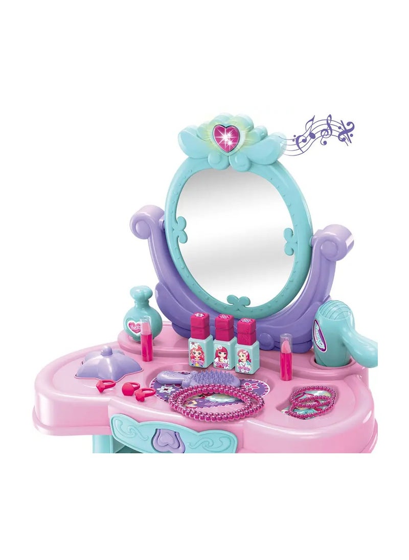 TOY GARDEN Fashion Girls Beauty Play Set Toys Baby Dressing Toy Set With Sound and Light Toilet Dressing Table Toy  - Image 2