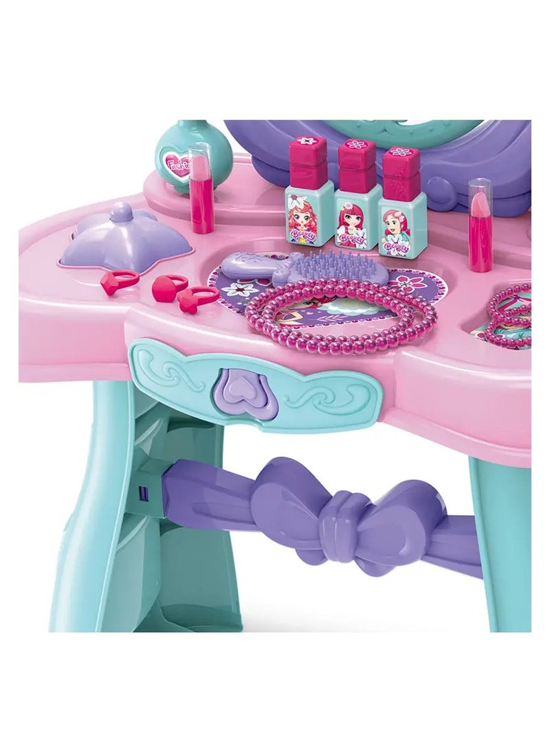 TOY GARDEN Fashion Girls Beauty Play Set Toys Baby Dressing Toy Set With Sound and Light Toilet Dressing Table Toy  - Image 3