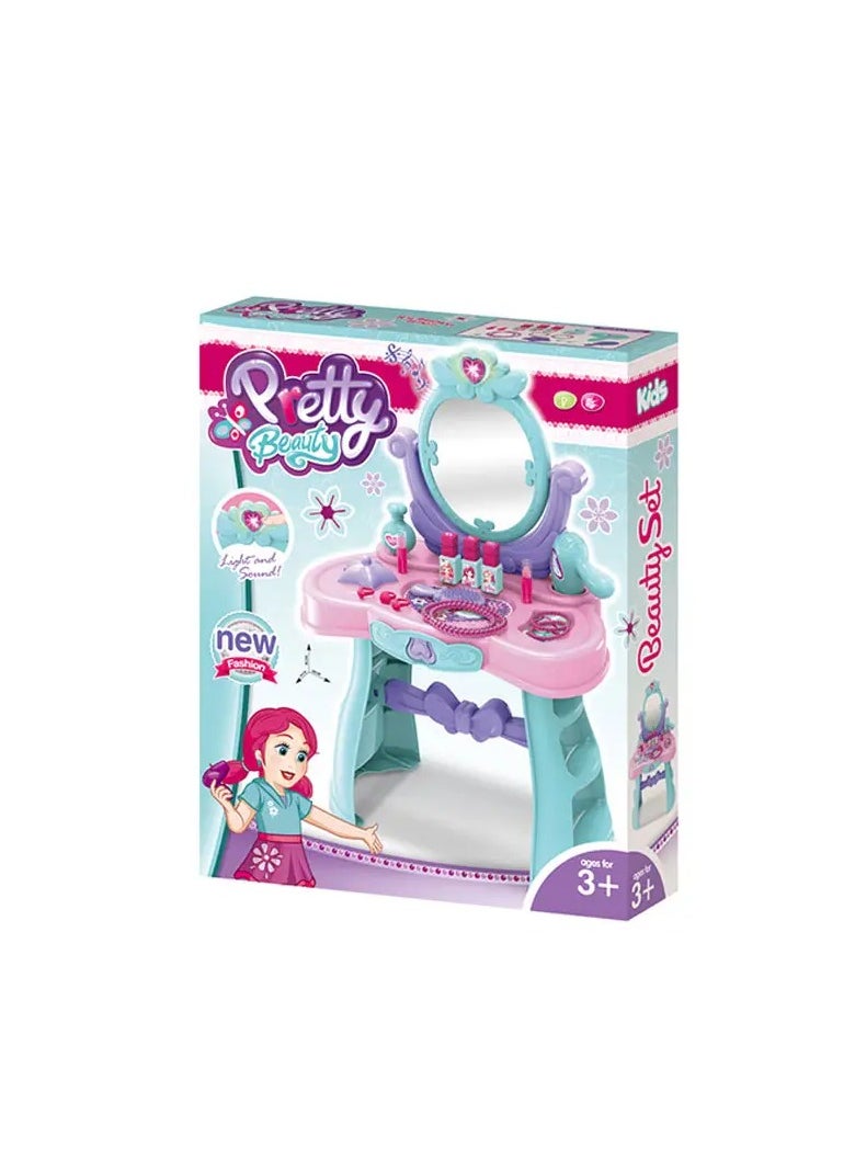 TOY GARDEN Fashion Girls Beauty Play Set Toys Baby Dressing Toy Set With Sound and Light Toilet Dressing Table Toy  - Image 4