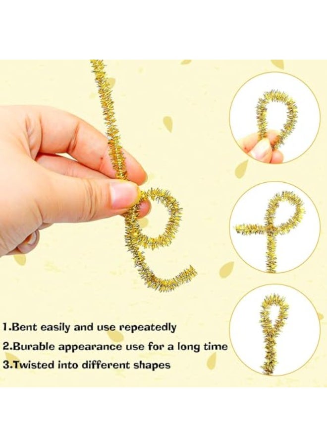 300 Pieces Pipe Cleaners Christmas Pipe Cleaners Glitter Tinsel Chenille Stems Multicoloured Metallic Pipe Cleaners DIY Art Craft for Christmas Decoration - Image 3
