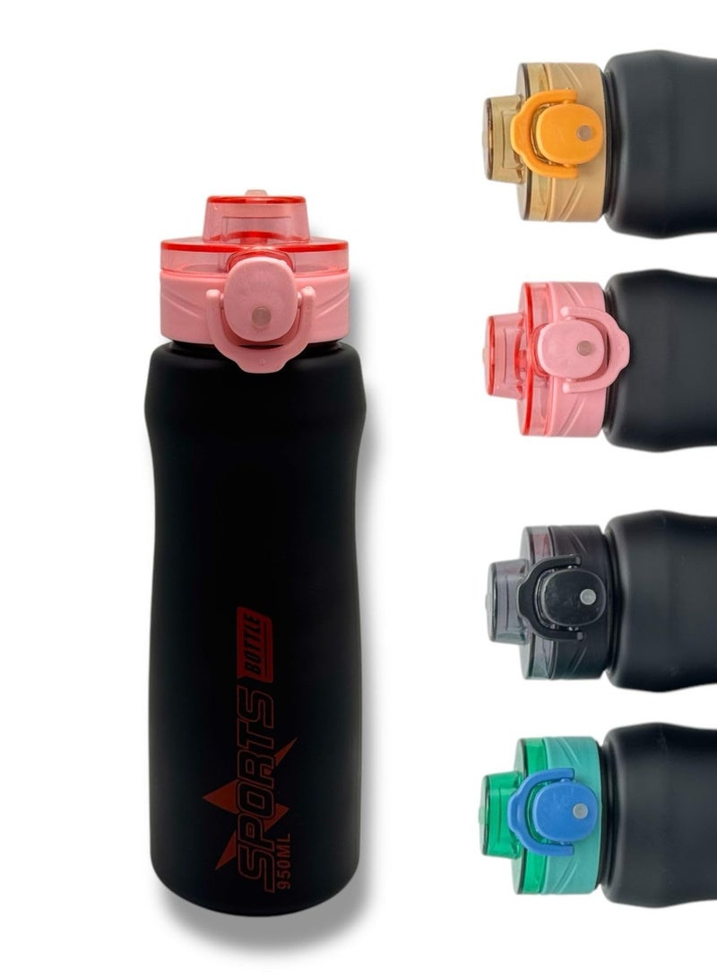 QSHOP ®Sports Bottle (950ml) Dark Color and Modern Design – Perfect for All Your Active Moments, Perfect Companion for Sports, Hiking, Work - Image 1