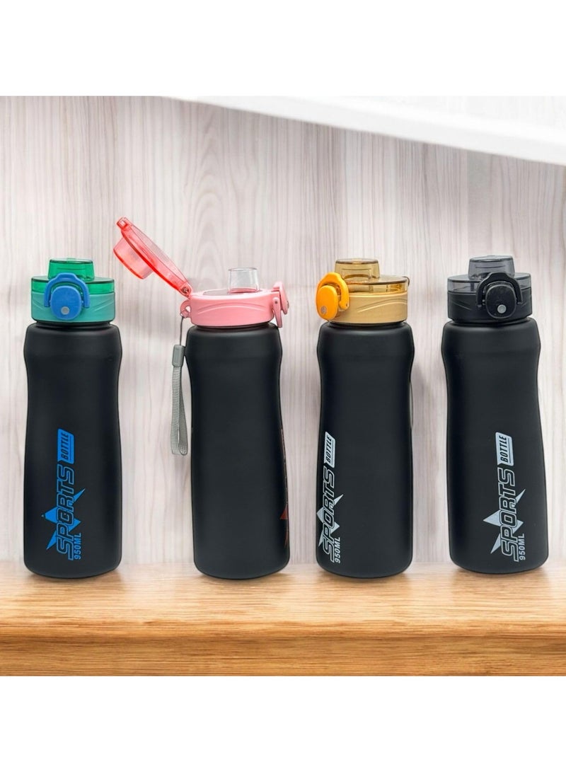 QSHOP ®Sports Bottle (950ml) Dark Color and Modern Design – Perfect for All Your Active Moments, Perfect Companion for Sports, Hiking, Work - Image 2