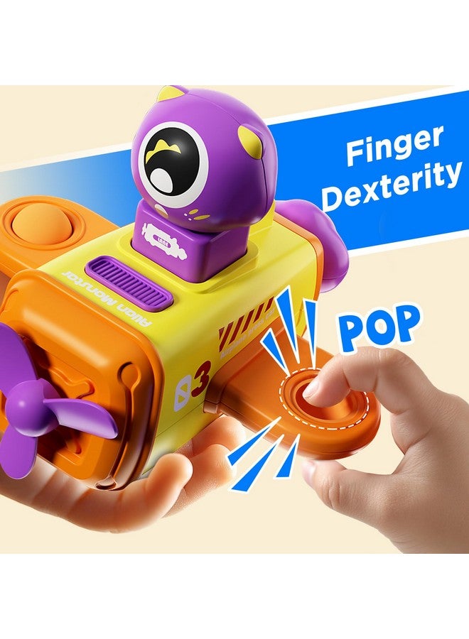 iPlay, iLearn Press to Go Car Toys for Toddlers 1-3, Baby Airplane Race Cars, Infant Push Go Play Vehicle Set, Boys Pull Back Friction Car for 6-9-12-18 Month, 1st Birthday Gift for 1-2 Years Old Kids - Image 3