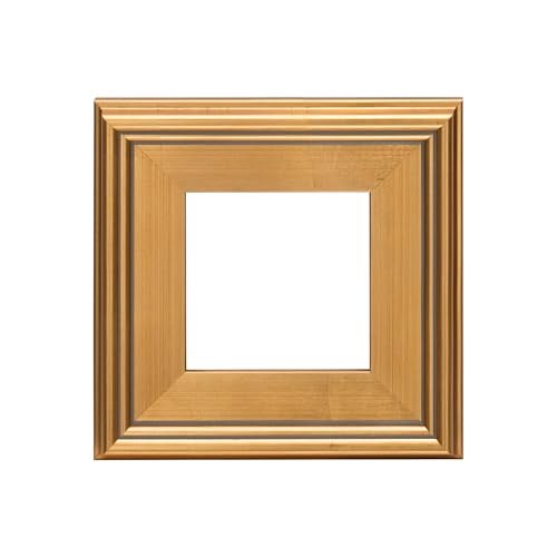 Creative Mark Plein Air Style Frame, Hand Leafed Gold, 6x6-3" Wide Moulding with 1/2" Rabbet Depth, Open Back W/O Glazing, Museum Quality, For Art Panels, Stretched Canvas, Pictures and More - Image 1
