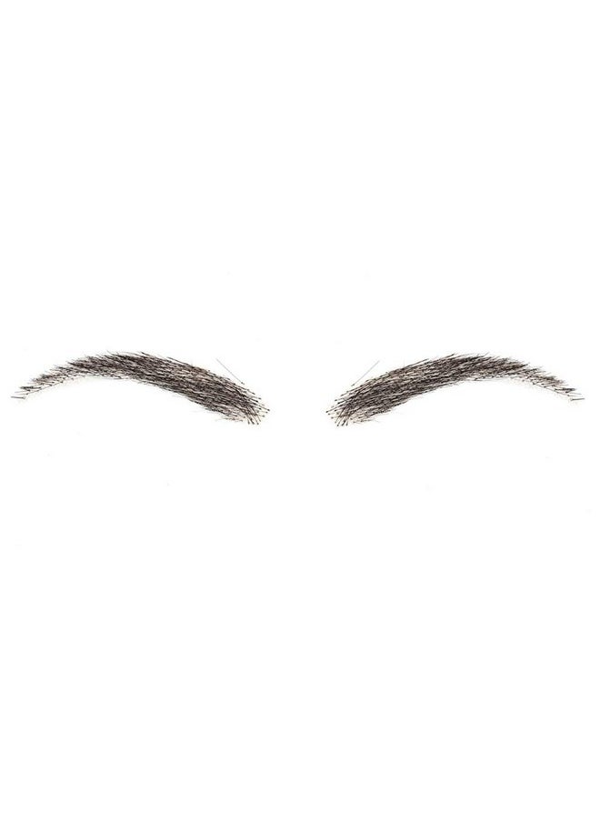CliCling False Eyebrows Clicling Human Hair Artificial Real Hair Handmade Crochet False Brows Invisible Realistic Natural Fake Eyebrows(Black)  - Image 1