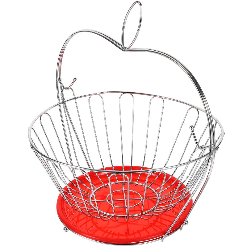 2pcs Stainless Steel Fruit Basket Shape Quick Draining Vegetable Storage Basket Simple Practical Candy Snack Tray Home Living Room Decoration ( ) - Image 3