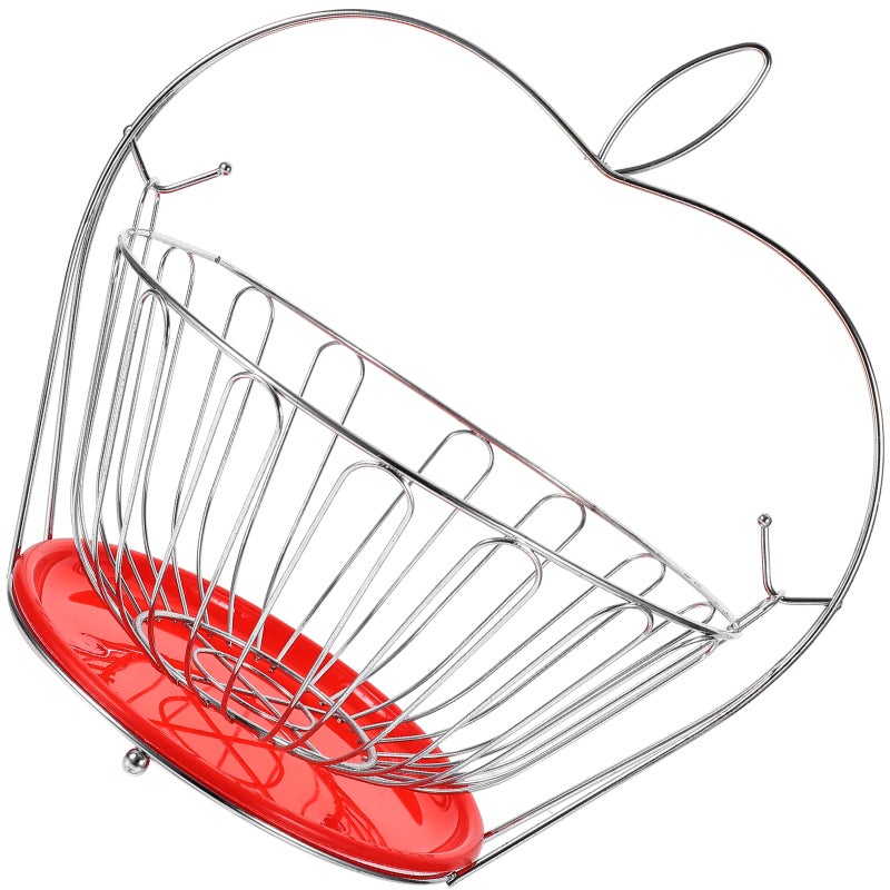 2pcs Stainless Steel Fruit Basket Shape Quick Draining Vegetable Storage Basket Simple Practical Candy Snack Tray Home Living Room Decoration ( ) - Image 1