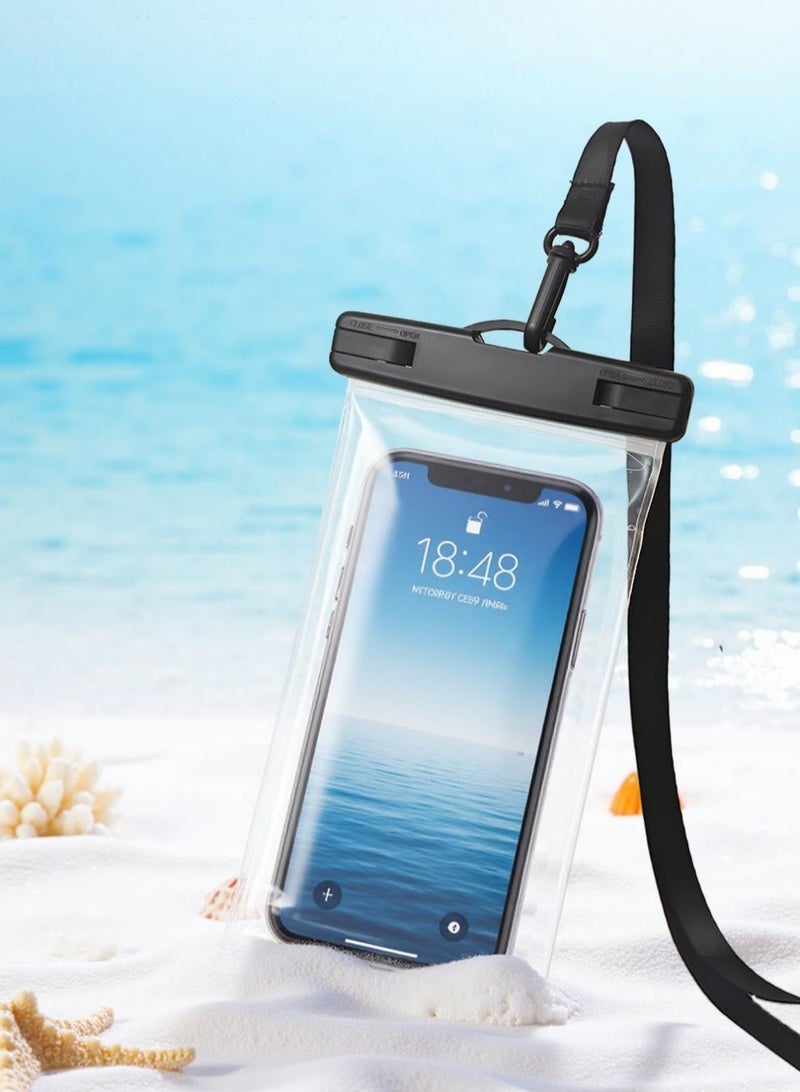 داليون حقيبة هاتف مقاومة للماء متوافقة مع أجهزة iPhone 17/16/15/14/13/12 Pro Max وGalaxy S24+/S23، حقيبة هاتف مقاومة للماء مقاس 7 بوصات، معيار IPX8، من الضروريات الأساسية للسفر إلى الشاطئ، حقيبة جافة مزودة بحبل، حقيبة جافة أساسية للشاطئ - Image 1