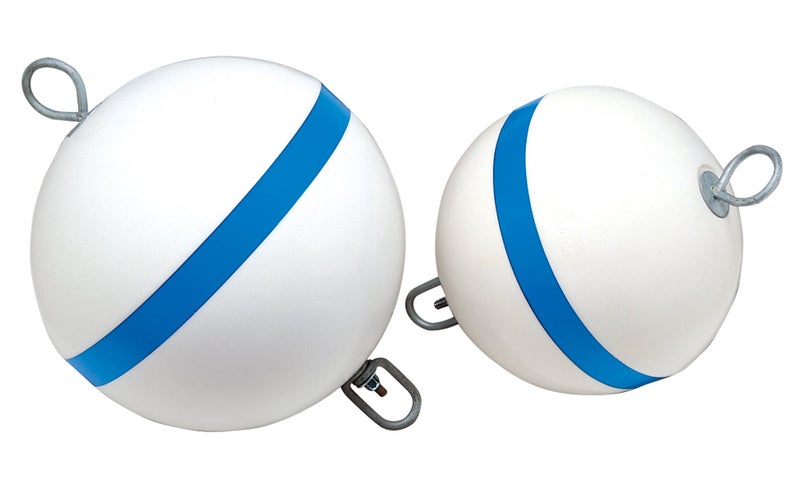 TaylorMade Taylor Made Products 22170, Sur-Moor Traditional Boat Mooring Buoy, Blue Stripe, 12 inch, White - Image 2