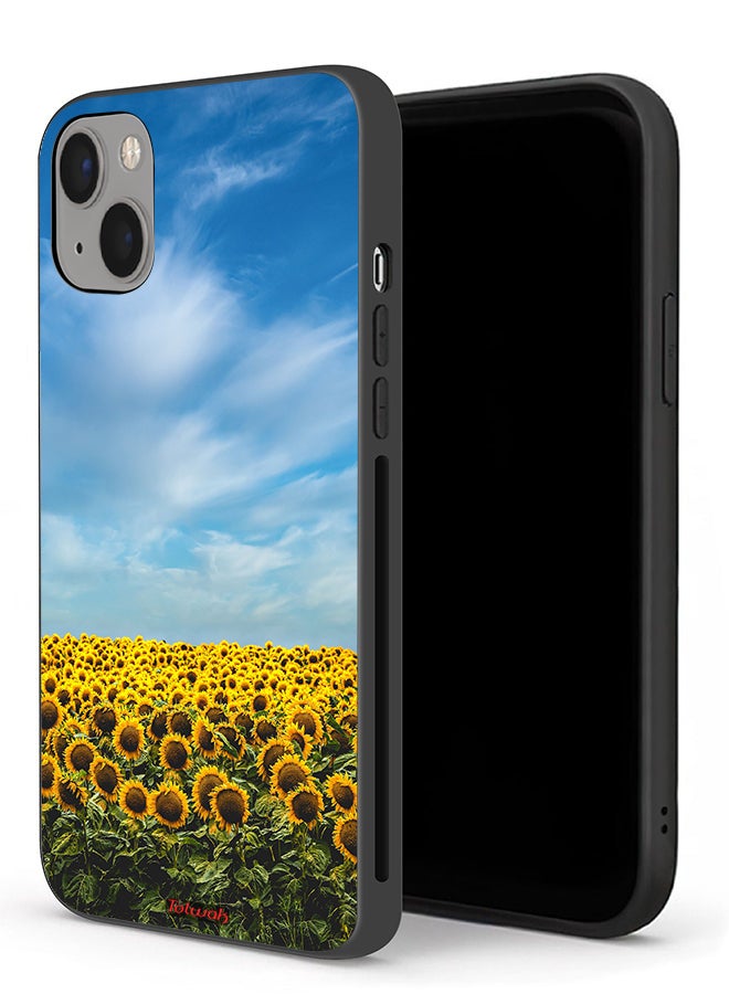 Tolwak Apple iPhone 13 Protective Case Sunflowers Under The Sky - Image 1