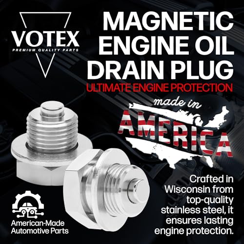 Votex - Made In USA - M14 X 1.25MM Stainless Steel Neodymium Magnetic Engine Oil Drain Plug - Part Number DP015 - Image 2