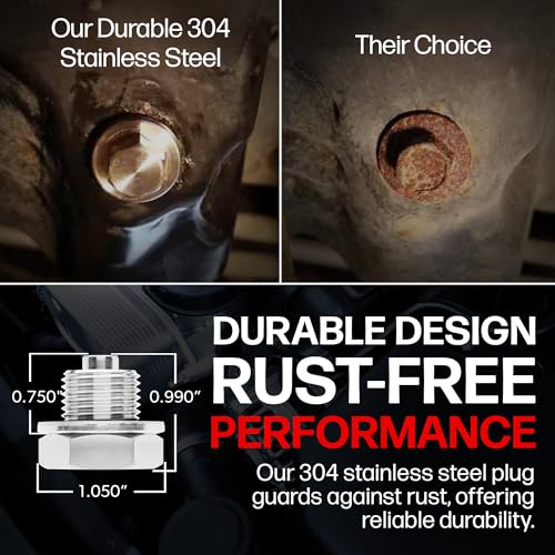 Votex - Made In USA - M14 X 1.25MM Stainless Steel Neodymium Magnetic Engine Oil Drain Plug - Part Number DP015 - Image 4