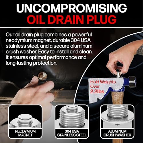 Votex - Made In USA - M14 X 1.25MM Stainless Steel Neodymium Magnetic Engine Oil Drain Plug - Part Number DP015 - Image 5