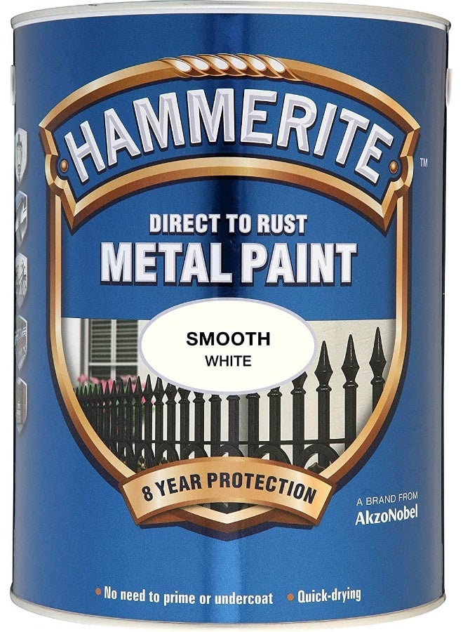 Hammerite دهان معدني ناعم أبيض 2.5 لتر - Image 1